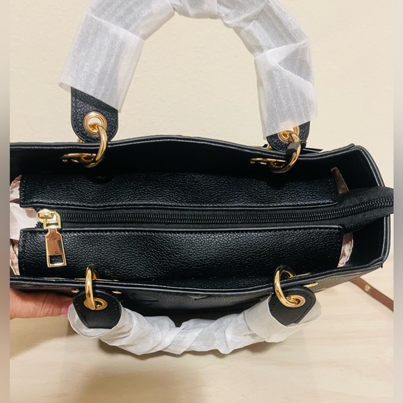 2 pc Black VEGAN LEATHER purse wallet set great gift holiday birthday gift - Picture 11 of 16